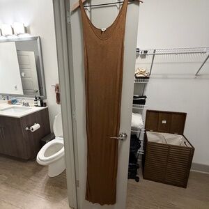 Saint Laurent Ribbed-Knit Maxi Dress